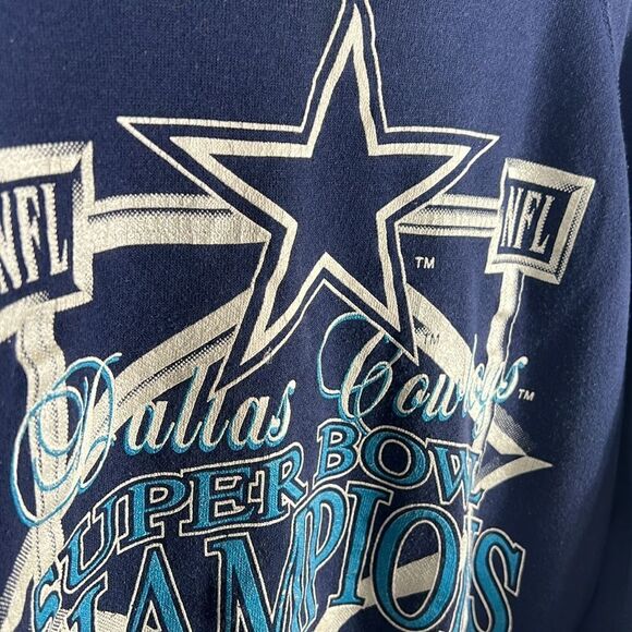 🔥🏈 Vintage 1994 DALLAS COWBOYS Super Bowl Champs NFL CREWNECK Sweatshirt - EUC - Picture 6 of 10